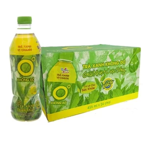 Nước Trà xanh không độ chai 455ml Thùng 24 chai