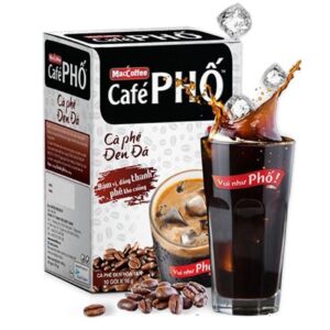 Cà Phê Phố Đen Đá MacCoffee ( Hộp 10 gói x 16g)