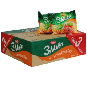 Mì 3 Miền tôm chua cay 65g 1 Thùng 30 Gói
