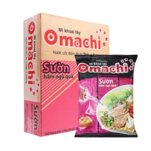 mì khoai tây Omachi sườn hầm ngũ quả 80g ( Thùng 30 Gói )
